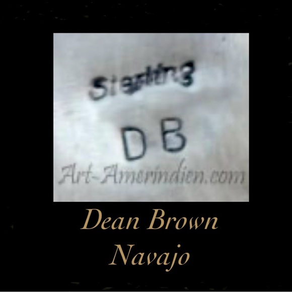 Signed - Dean Brown, Navajo. Vintage Squash Blossom Sterling Silver Bypass Ring - Picture 7 of 8